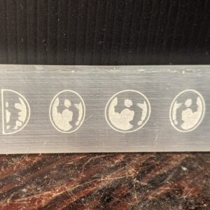 Moon Phase Engraved Selenite Wand for Lunar Magic