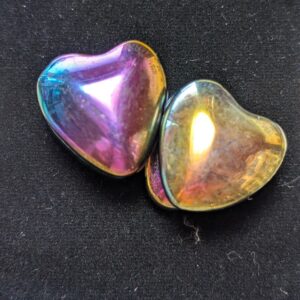 Titanium Magnetic Hematite Pocket Heart
