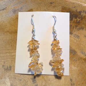 Sterling Silver Citrine Chip Earrings