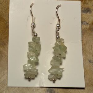 prehnite chip earrings