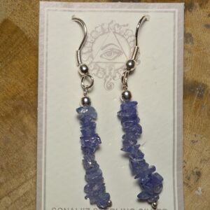 tanzanite chip earrings