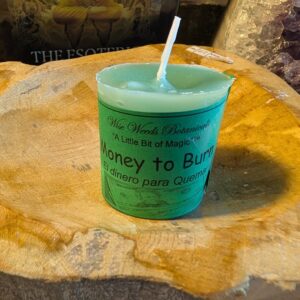 money to burn votive candle